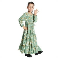 Djeca dječja dječja djevojka ljetni ruffle s dugim rukavima jugoistočna azijska djevojka čipka princeza