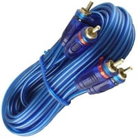Samurai Audio Ft Ch Blue Twisted Car AMP RCA Jack kabel Interconnect 6ft