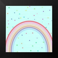 Singleton, Ashley crni moderni uokvireni muzej umjetnički print pod nazivom - Rainbow