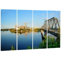 Art DesimanArt Ottawa Morning Panorama Cityscape Photo Platno Ispis - plava u. Široko u. Visoko - ploča