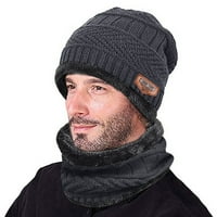 Beanie Hat topli zimski šeširi Muškarci Toplo Beanie Winter Decken Hat i šal Dvodijelni pleteni poklopac