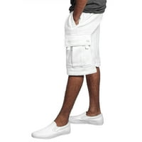 Teretane kratke hlače za muškarce Novi stil Pamuk Multi-džepni kombinezoni Modni kratki bijeli XXL