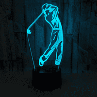 GOLF noćna lampica LED 3D iluzijska stolna svjetiljka s daljinskim upravljačem 16-boja promjena noćne