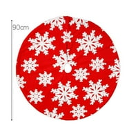 MDuoduo Snowflake uzorak božićna suknja od drveća podložna mat pokrov Xmas Tree Ornament Decor Crveno