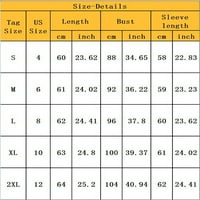 GVMFIVE ženske povremene čiste boje rebra s dugim rukavima