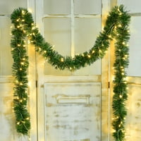 16. Božićni ukras za božić sa LED svjetlom, zelenom dekoru za odmor za vanjsku ili zatvorenu kućnu vrtu