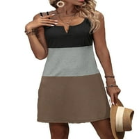 Ženska ležerna boja u boji začepljenih rezervoara bez rukava bez rukava XL XL