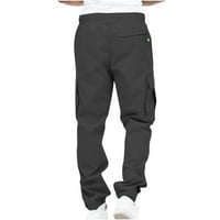 Muški modni teret jogger hlače na otvorenom Pješačenje opušteno fit duksevi Multi džepovi Konirane noge