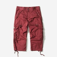 Ausyst Cargo Hlače hlače za muškarce Ljetni na otvorenom Ležerne prilike Pure Boja Pocket plaža Radni