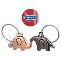 Lijepi klipni prsten s slonom Kreativni poljupci za životinjski par Keychain Metalni nosač ključeva