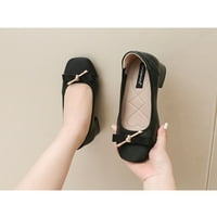 Colisha ženske pumpe niske pete pete na haljini cipele casual elegantna mary jane chunky crna 9