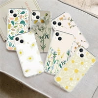 Daisy Flower Print Soft Transparentno Telefonska futrola za iPhone Pro MA XS MA XR 6s Plus