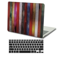 Kaishek za MacBook Pro 16 - Objavljen model A2141, plastična zaštitna futrola Tvrdi poklopac + crna poklopac tastature, zrno drveta 7
