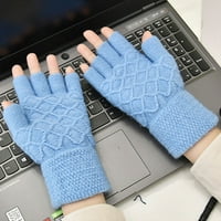 Električne grijane rukavice čvrste pletenje zagrijavanje kože za zimske poklone Božićni poklon crna