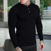 Muški casual slim Fit Basic Henley dugih rukava modna majica