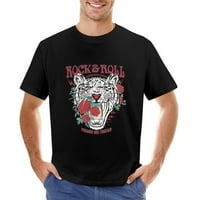 Tiger Rock & Roll Rose Music Band TEE muške vintage grafičke majice