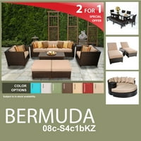 Bermuda Vanjski Wicker Pat na namještaju BERMUDA-08C-S4C1BKZ