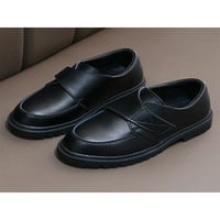 Lacyhop dječaci Oxfords Comfort haljina cipele čipke Up stanovi vjenčana lagana koža cipela casual crna, čarobna traka 9c