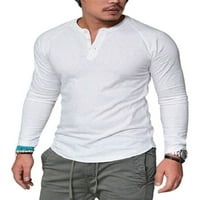 Voguele muškarci Ljetni vrhovi pune boje bluza dugih rukava s dugim rukavima Twirt majica Basic Tee