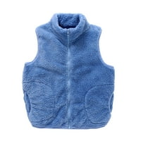 HUNPTA TODDLER Kids Boys Girls Winter Solid Fleece sa patentnim jaknom od kaputa zadebljala toplo odjeća