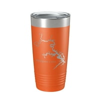 Philpott Lake Map Tumbler Travel kriglizovani laserski urezani kafić Virginia oz