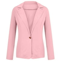 Jakne za čišćenje za žene YoHome Ženske četke s dugim rukavima Blazer Pink XXL