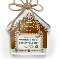 Ornament tiskani jedno strani svjetovi Najbolji stomatološki certifikat nagrađuje Božić Neonblond