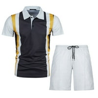 Xysaqa muške kratke setovi odjeće Ljetna trenerka kratka rukava i kratke hlače Postavite casual sportsko