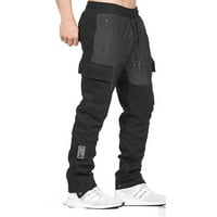 Muške teretne hlače Modni patchwork labavi plus veličine joggers hlače na otvorenom sportske pantalone