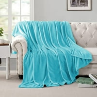 Astarin Azure Fleece King Veličina pokrivač za kauč i krevet - Lagana mekana i topla plišana nejasna