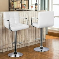 Podesiva visina bar stolica okretna šipka modernog PU kožnog naslona za ruke Otok Visoke stolice sa