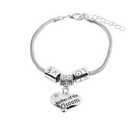 Mnjin narukvica Family Prijatelji Love Heart Rhinestone Bangle Charm Charm otac majka mama kćer bake