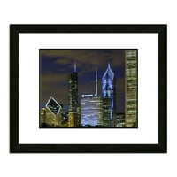 Chicago, Illinois Skyline 18 X22 matted i uokvirena fotografija