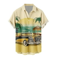 Muška majice Havajski kratki rukav Proljeće Ljeto rever Šarenu tiskanu majicu Modni top košulja Muški