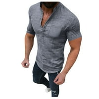 Pseurrlt ljetne muške majice Labavi kratki rukav s džepovima MENSTOP bluza s-2xl