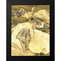 Sargent, John Singer Black Moderni uokvireni muzej Art Print pod nazivom - Dvije djevojke u bijelim