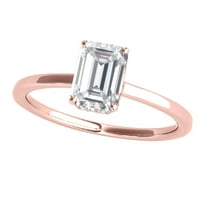 2. Karat Prirodni moissanite dijamantni prstenovi za žene u 10K čvrsto žuto zlato, prsten veličine 5