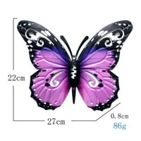 Humgreen Metal Butterfly Wall Art vanjski dekor 22 * ​​27 * Leptire Zidni skulptura Viseći dekor za