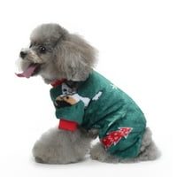 Baywell Božićne pse nogavisko kombinezon Santa Claus Padams za male pse Holiday Dog Onesie ,, 5,5-7.7lbs