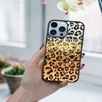 Meka guma za zaštitu od gume za Apple iPhone Pro ma 67 , žuto svjetlo crno bijeli leopard i crni žuti