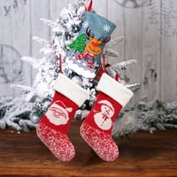 Božićne čarape Veliki Xmas čarape čarape za poklon za djecu odrasla osoba za odrasle Djed Mraz, snjegović