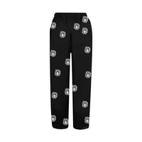 Žene Capri pantalone sa džepovima Summer Casual Lounge Pants Capris Loose Fit Comfy tiskane širine nogu