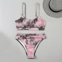 Finelylove ženske kupaće kostimi podstavljene sportske grudske stil bikini black m