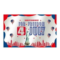Njshnmn Dan nezavisnosti 4. jula Patriotski ukrasi na otvorenom baner zastave za vrt, 70,9 × 43,3