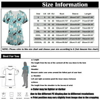 Ženski vrhovi V-izrez Plaid bluza Radna odjeća Dame Ljetni tunic vrhovi kratkih rukava Moda Smeđi 3XL