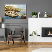 Epic Art 'Harbor Bay' by Furtesen, akrilna staklena zida Art, 36 x24