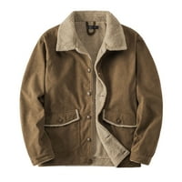 Adviicd jakna za američku veličinu mens corduroy plus debela obložena džepna jakna plus veličina pune