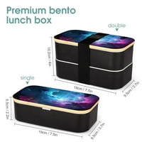 Vodetik Store Galaxy Bento ručak Bo za žene Dvostruki slojevi za ponovno puštanje na neku, Bento kutija