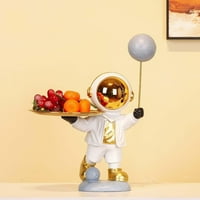 Resin astronaut stol za skladištenje statua kreativnog moderno za ukrašavanje bijelog