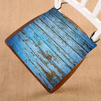 Orežavanje plave stare drvene stolice za sjedalo sjedalo jastuk za jastuke jastuk kat jastuk dvije strane